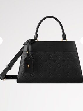 Louis Vuitton Black Embossed Monogram Satchel